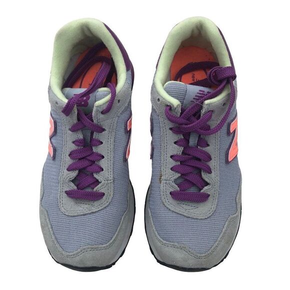 New Balance Classic Sneakers Grey and Purple WL515MNF Women Size 6 - Picture 1 of 4